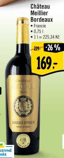 Château Meillier Bordeaux, 0,75 l