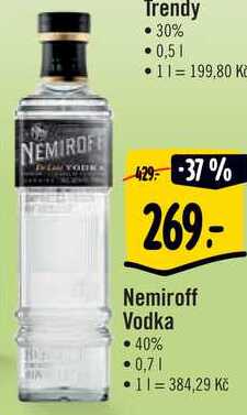 Nemiroff Vodka, 0,7 l