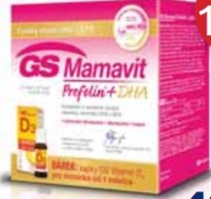 GS Mamavit Prefolin + DHA 30 tablet a 30 kapslí