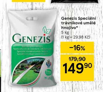Genezis Speciální trávníkové umělé hnojivo* 5 kg