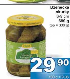 Bzenecké okurky 6-9 cm 680 g