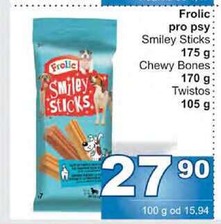 Frolic pro psy Smiley Sticks 175 g 