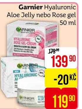 Garnier Hyaluronic Aloe Jelly nebo Rose gel 50 ml 