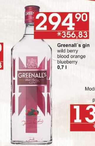 Greenall's gin wild berry, 0,7 l