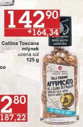 Collina Toscana mlýnek uzená sůl, 125 g