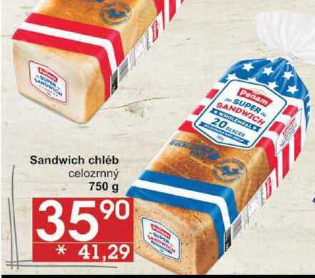 Penam Sandwich chleb celozrnný, 750 g