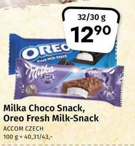 Milka Choco Snack, Oreo Fresh Milk-Snack 32/30g
