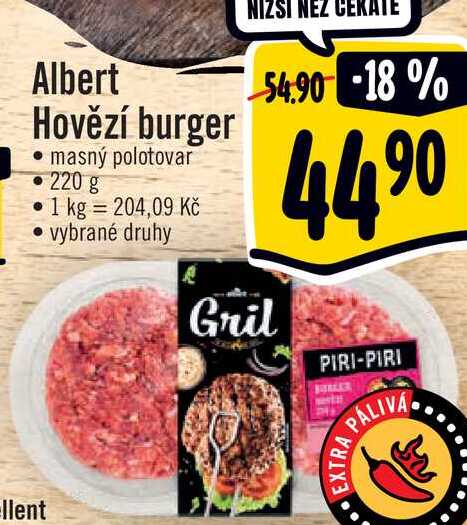  Albert  Hovězí burger 220 g