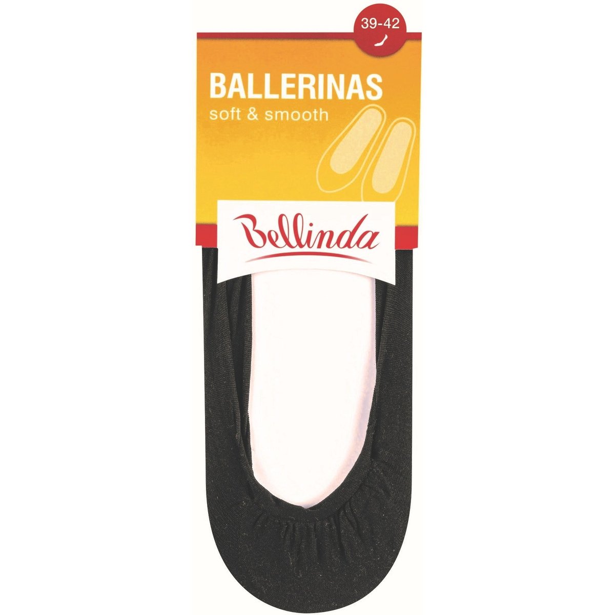 Bellinda Punčochové balerínky Soft & Smooth, černé, velikost 39–42