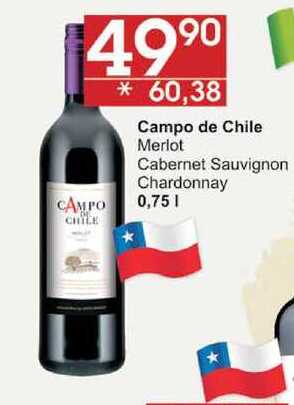 Campo de Chile Merlot, 0,75 l