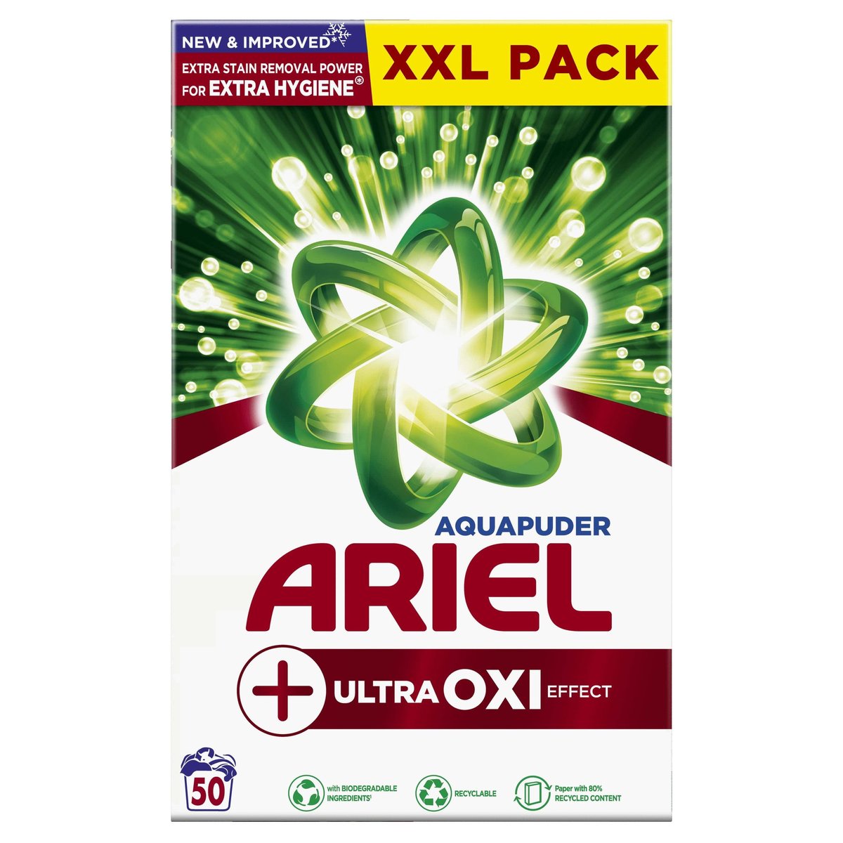 Ariel +Ultra Oxi Effect prací prášek (3,25 kg)