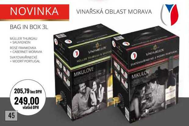 Víno Mikulov Bag in box Víno 3l 
