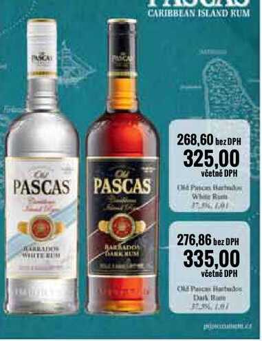 Old Pascas White Rum 1l