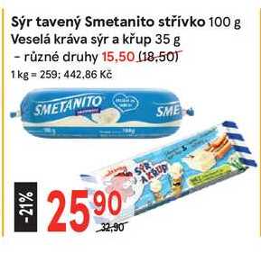 Želetava Smetanito Sýr tavený střívko 100 g  