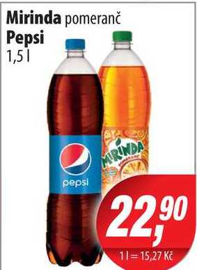 Mirinda pomeranč Pepsi 1,5l