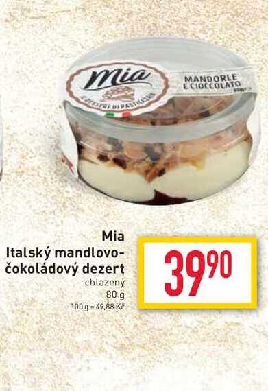 Mia Italský mandlovo- čokoládový dezert 80g