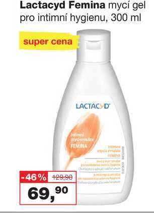 Lactacyd Femina mycí gel pro intimní hygienu, 300 ml