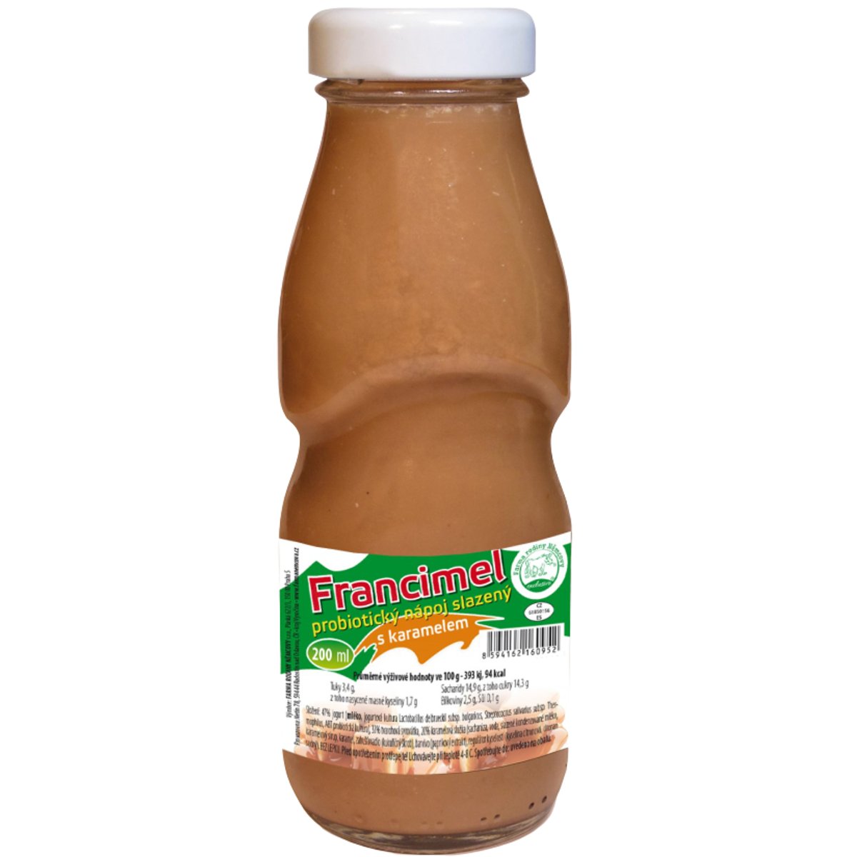 Farma rodiny Němcovy Francimel probiotický nápoj s karamelem