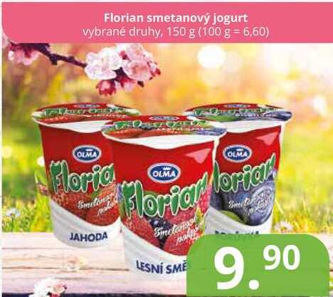 Florian smetanový jogurt vybrané druhy, 150 g 