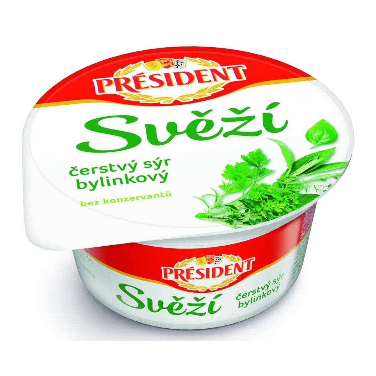 Président Svěží čerstvý sýr bylinkový