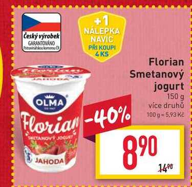 Florian Smetanový jogurt 150 g