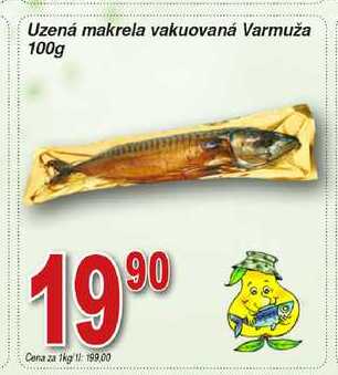 Varmuža Uzená makrela vakuovaná 100g 