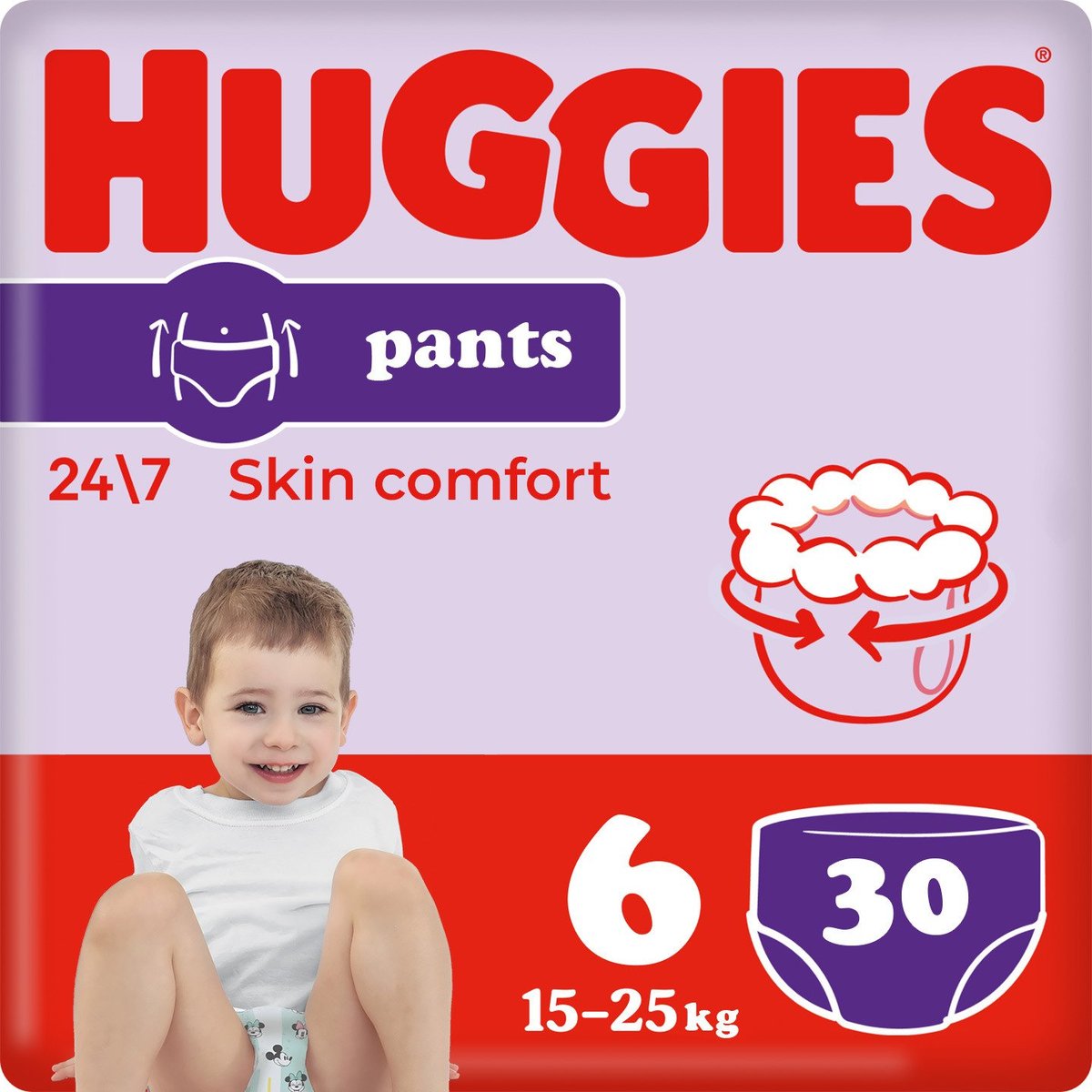 Huggies Jumbo plenkové kalhotky 6 (15–25 kg)
