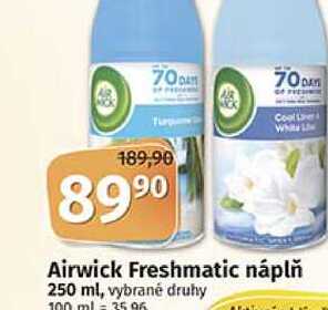 Airwick Freshmatic náplň 250 ml, vybrané druhy 
