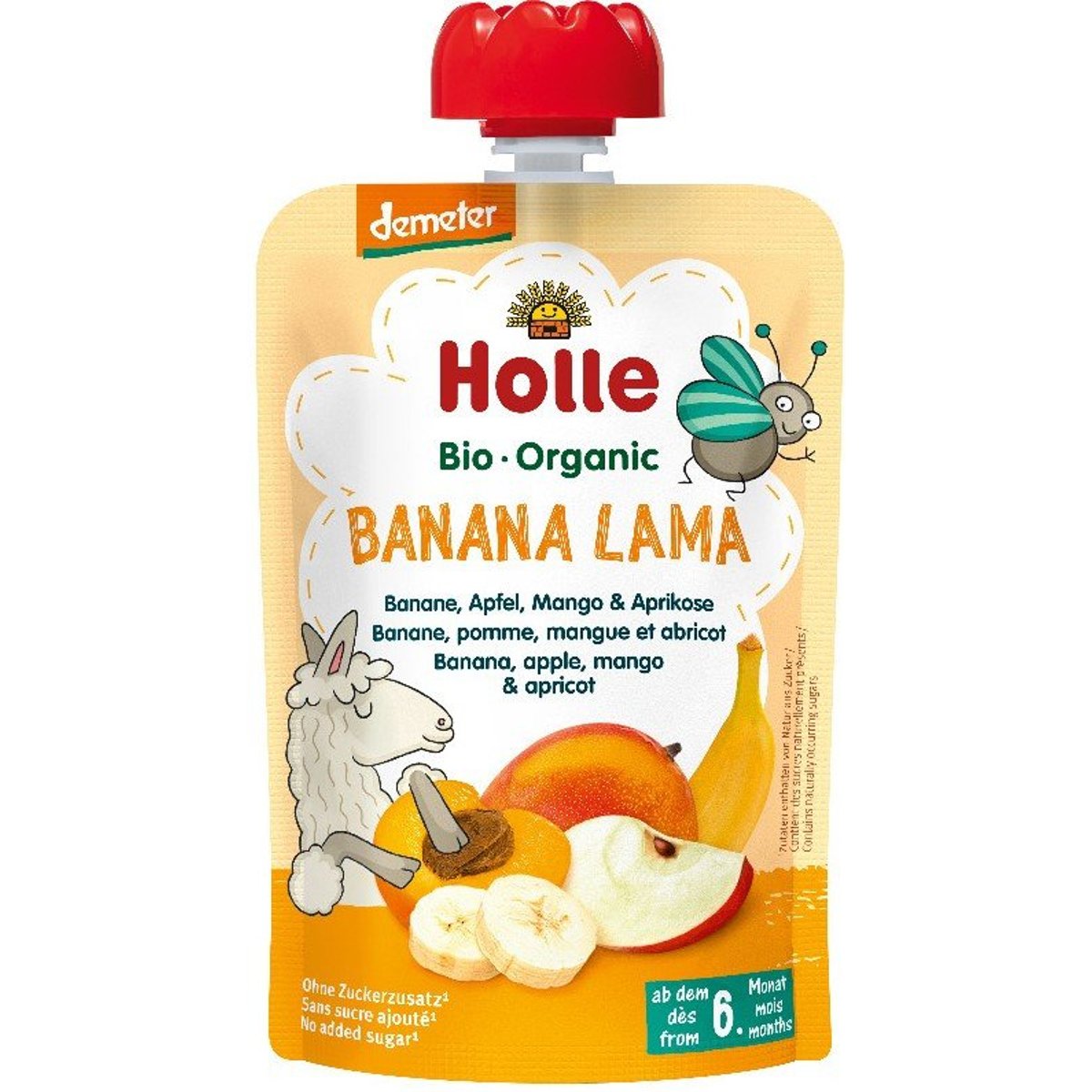 Holle BIO Kapsička banán, jablko, mango a meruňka