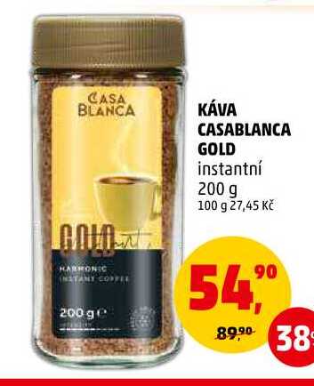 KÁVA CASABLANCA GOLD instantní, 200 g v akci