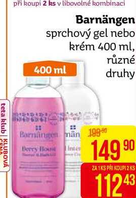 Barnängen sprchový gel nebo krém 400 ml