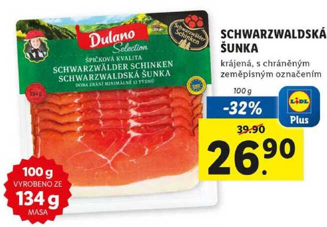 SCHWARZWALDSKÁ ŠUNKA, 100 g