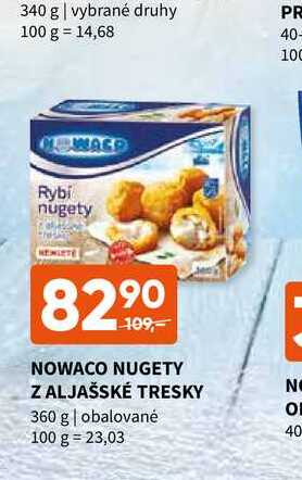  NOWACO NUGETY Z ALJAŠSKÉ TRESKY 360 g 