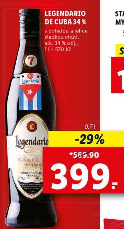 LEGENDARIO DE CUBA 34 %, 0,7 l
