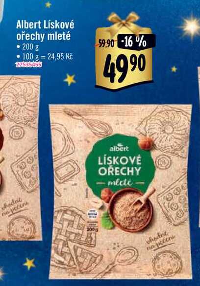 Albert Lískové ořechy mleté • 200 g