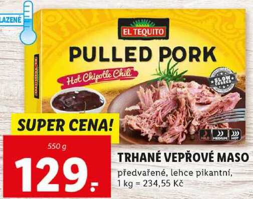 TRHANÉ VEPŘOVÉ MASO, 550 g