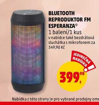 BLUETOOTH REPRODUKTOR FM ESPERANZA, 1 balení
