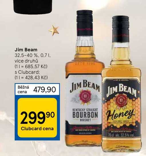 Jim Beam 32,5-40 %, 0.7 1