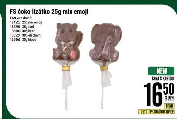 FS čoko lízátko 25g mix emoji 