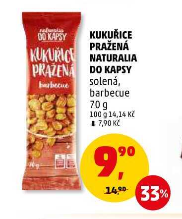 KUKUŘICE PRAŽENÁ NATURALIA DO KAPSY, 70 g