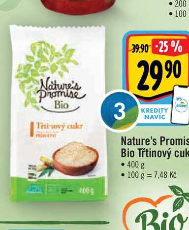  Nature's Promis Bio Třtinový cukr • 400 g  v akci