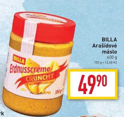 BILLA Arašídové máslo 400 g