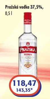 Pražská vodka 37,5%, 0,5l v akci