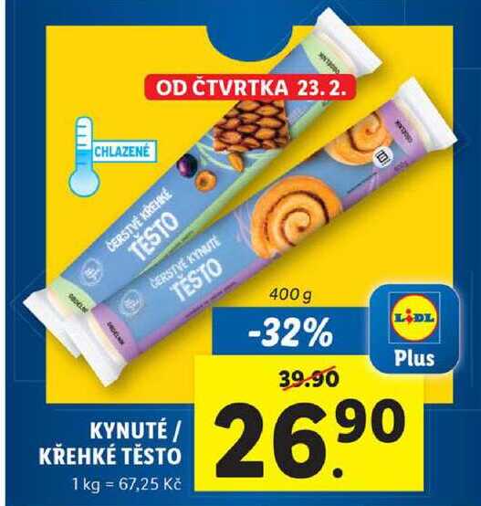 KYNUTÉ / KŘEHKÉ TĚSTO, 400 g