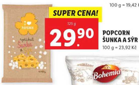 POPCORN ŠUNKA A SÝR, 125 g