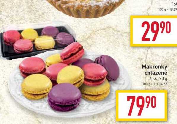 Makronky chlazené 6 ks, 70 g