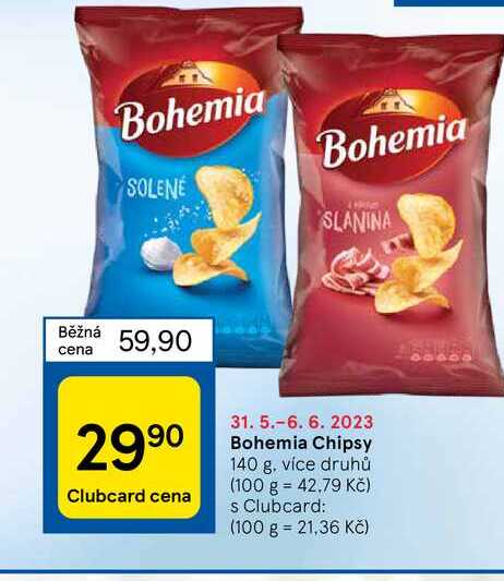 Bohemia Chipsy 140 g