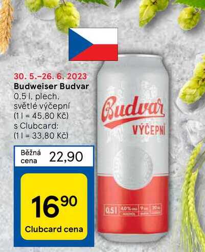 Budweiser Budvar 0.5 l v akci