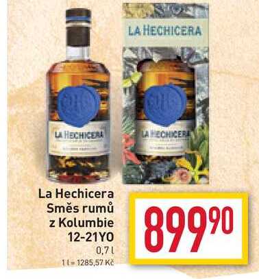 La Hechicera Směs rumů z Kolumbie 12-21YO 0,7l