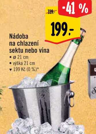 Nádoba na chlazení sektu nebo vína